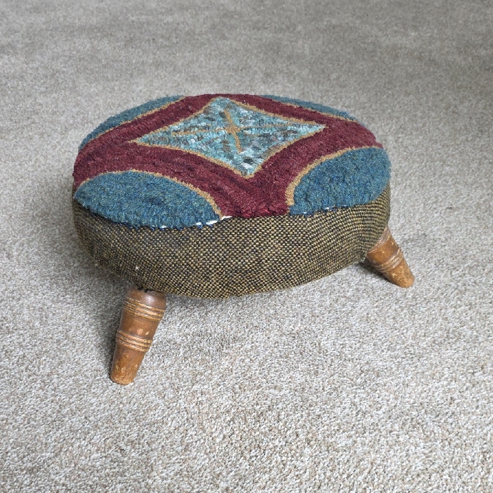 Handcrafted Multicolor Footstool